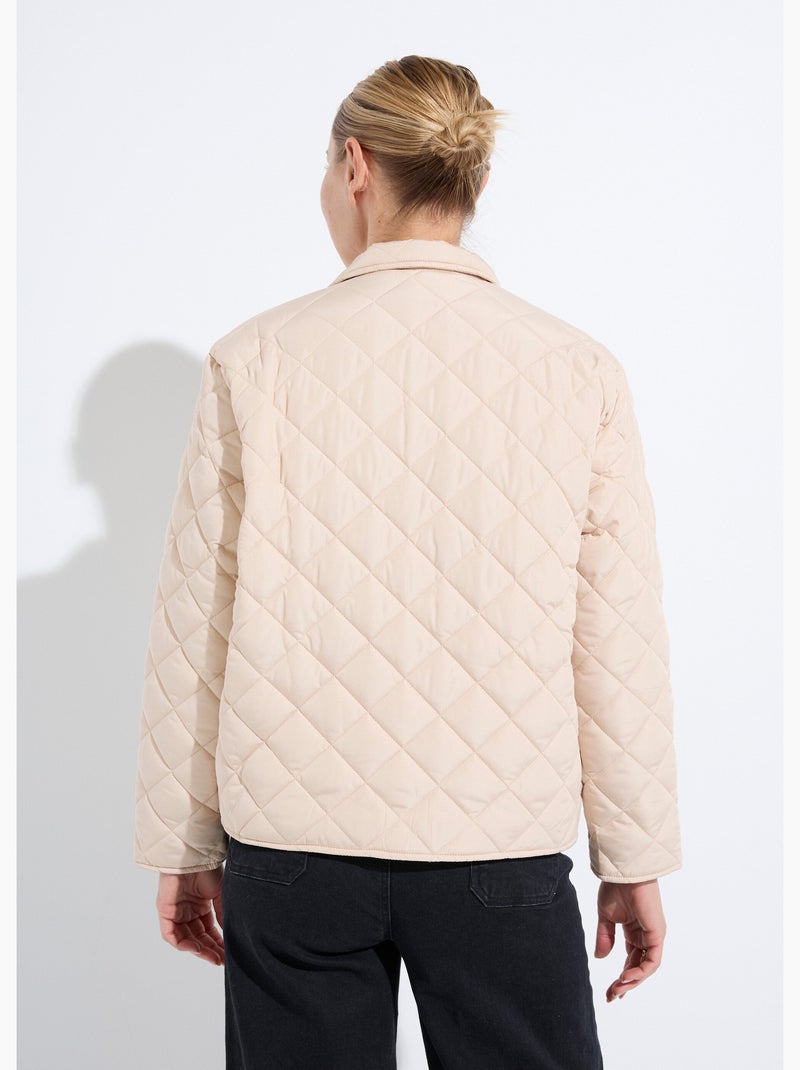 Doudoune légère matelassée pressionnée Beige sable - Kiabi