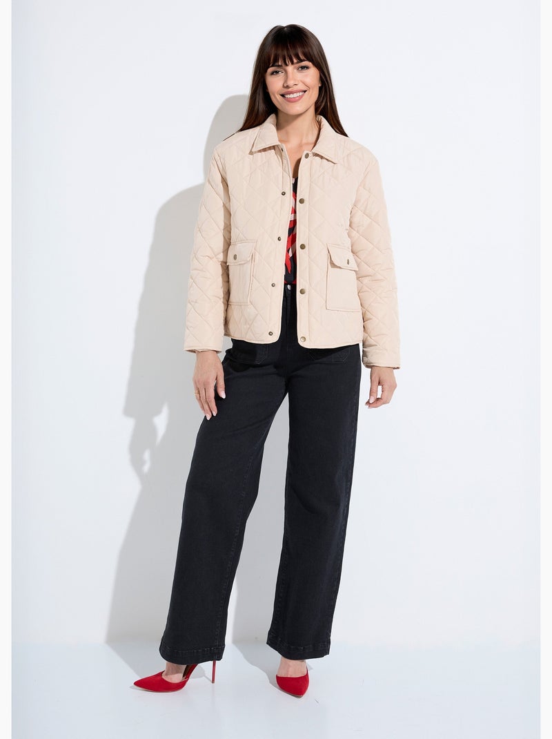 Doudoune légère matelassée pressionnée Beige sable - Kiabi