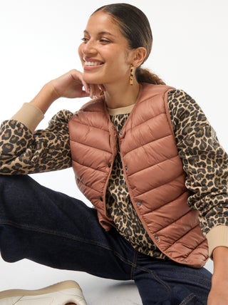 Doudoune légère matelassée sans manches