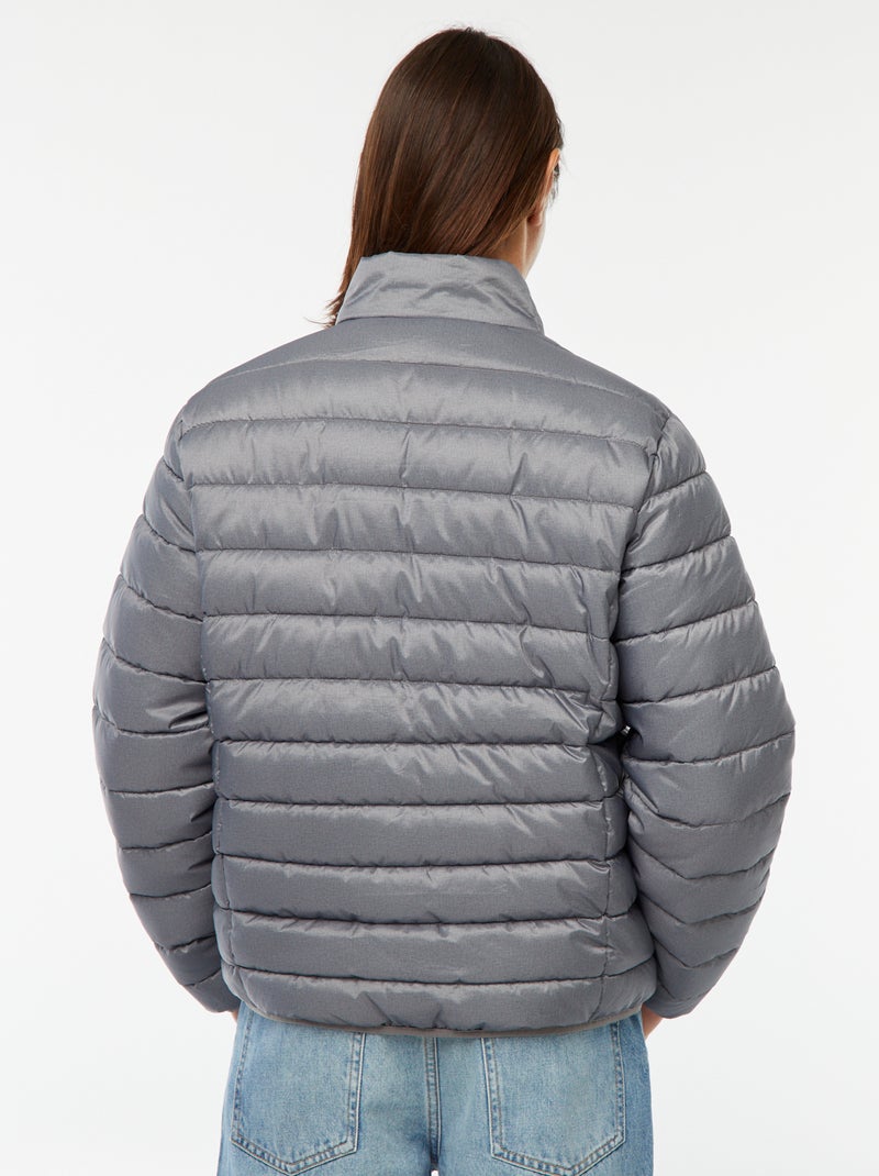 Doudoune légère matelassée unie Gris - Kiabi