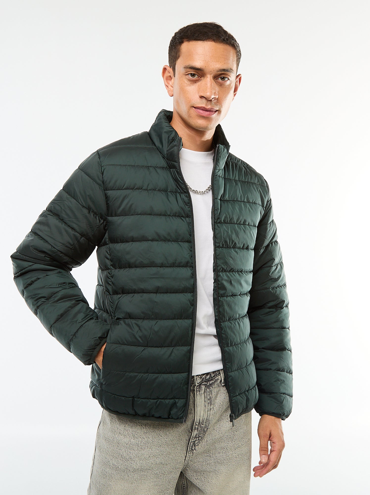 Doudoune légère matelassée unie