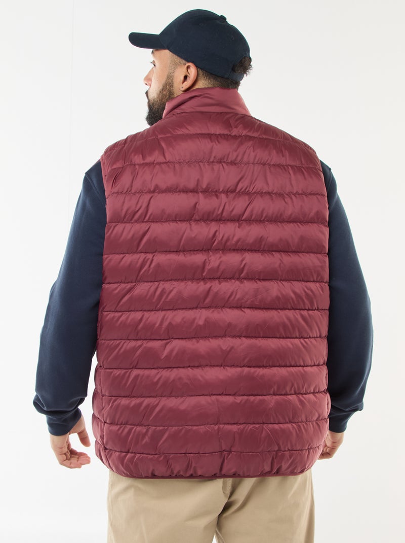 Doudoune légère sans manches à col montant Rouge - Kiabi