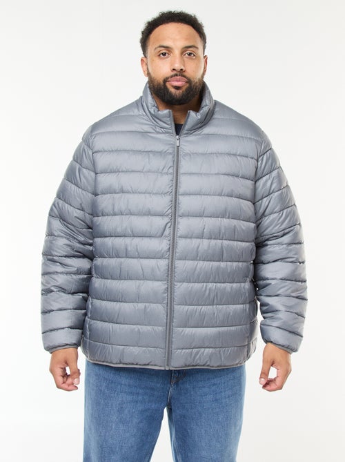 Doudoune légère unie à manches longues et col montant - Kiabi