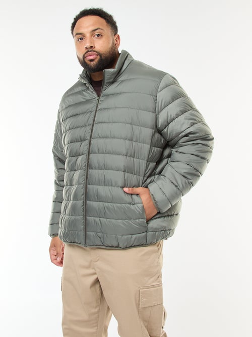 Doudoune légère unie à manches longues et col montant - Kiabi