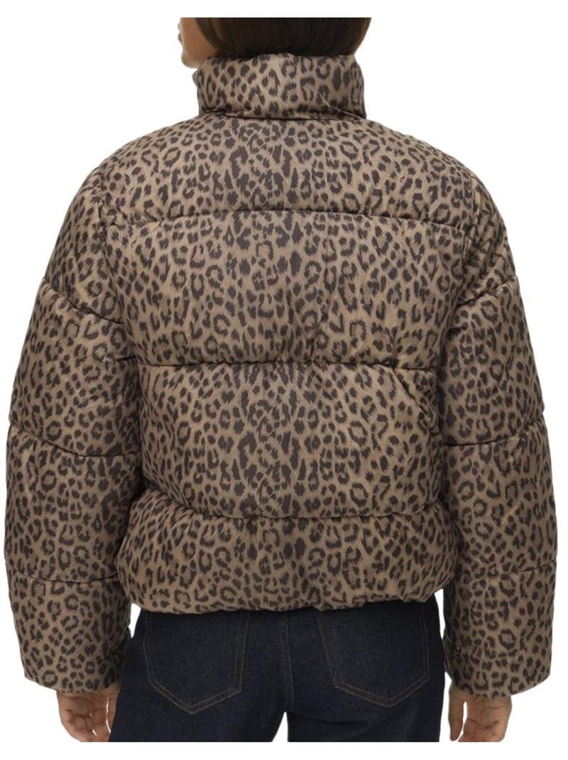 Doudoune Léopard Vero Moda Marron cappuccino - Kiabi