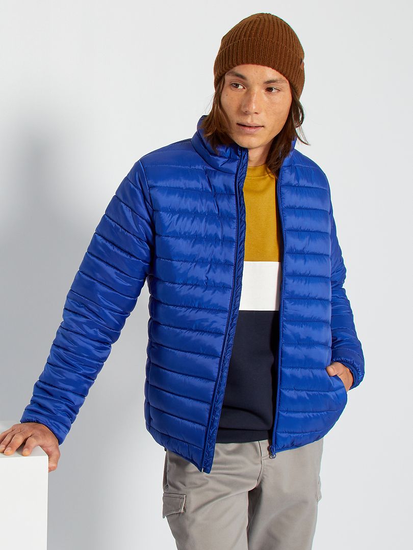 Doudoune light brillante - bleu - Kiabi - 25.00�?�