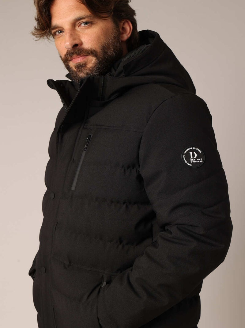 Doudoune longue à capuche
 'Deeluxe' Noir - Kiabi