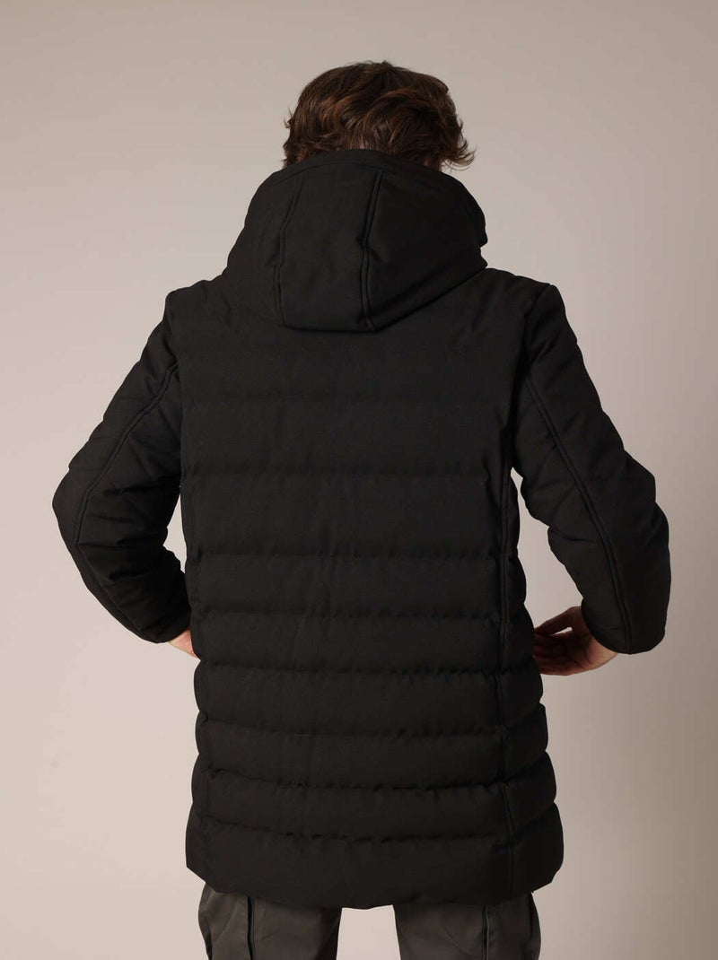 Doudoune longue à capuche
 'Deeluxe' Noir - Kiabi