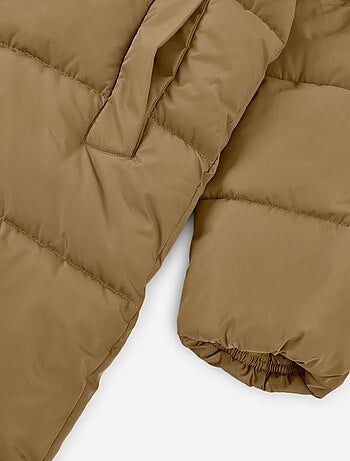 Doudoune longue à capuche et poches