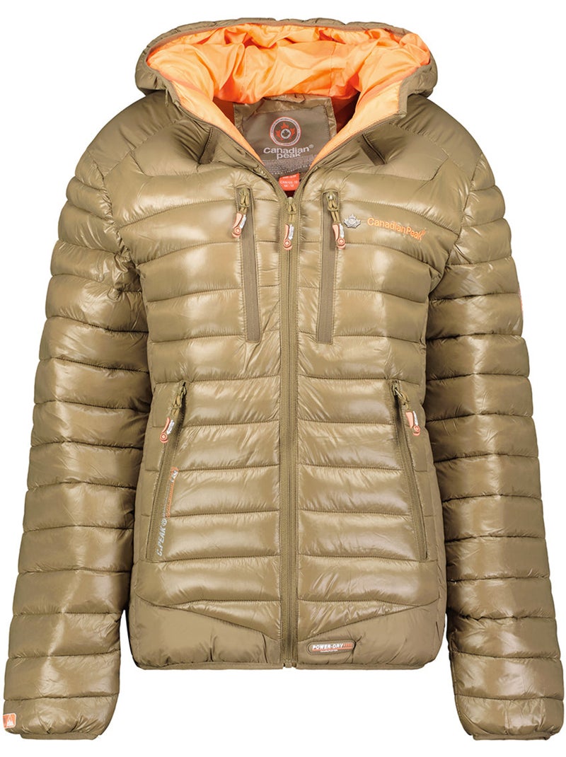 Doudoune longue à capuche fausse fourrure blondat – canadian peak Taupe - Kiabi