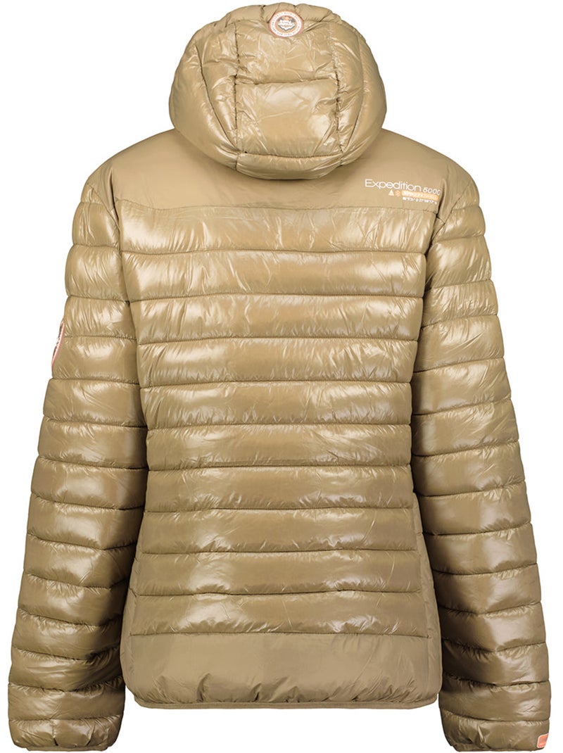 Doudoune longue à capuche fausse fourrure blondat – canadian peak Taupe - Kiabi