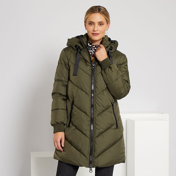 doudoune kaki longue femme