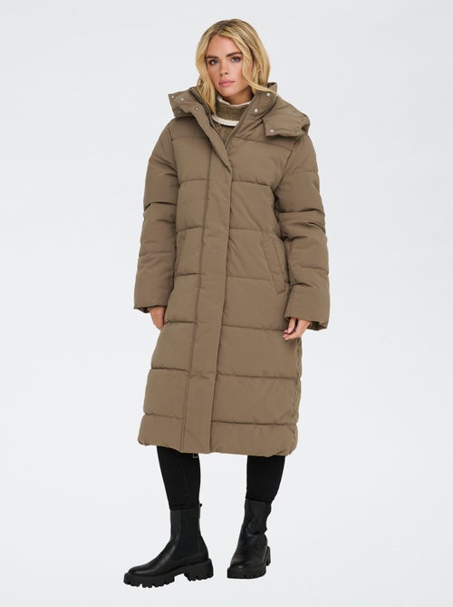 Doudoune longue à capuche matelassée 'JDY' - Kiabi