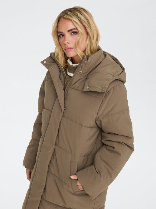 Doudoune longue à capuche matelassée 'JDY' - Kiabi