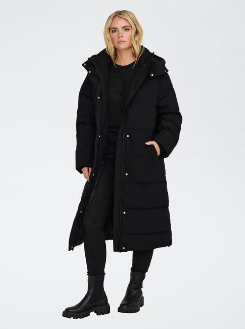 Doudoune longue à capuche matelassée 'JDY' - Kiabi