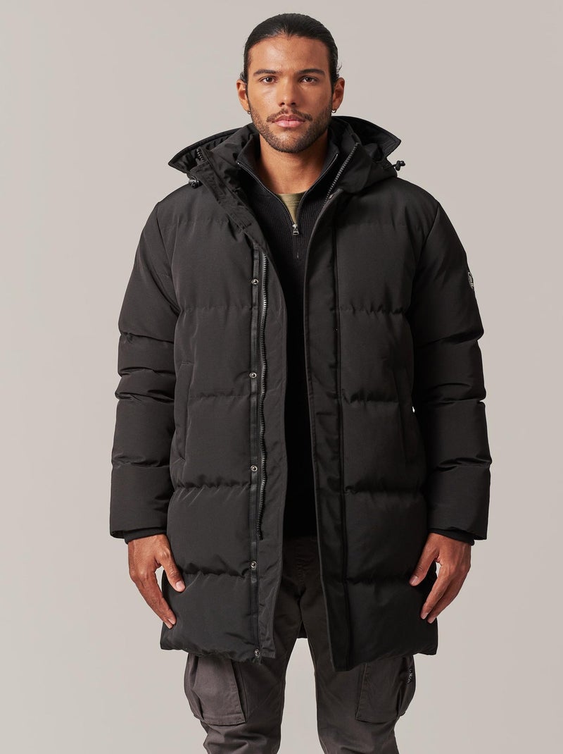 Doudoune longue à capuche pour homme 'Deeluxe' Noir - Kiabi