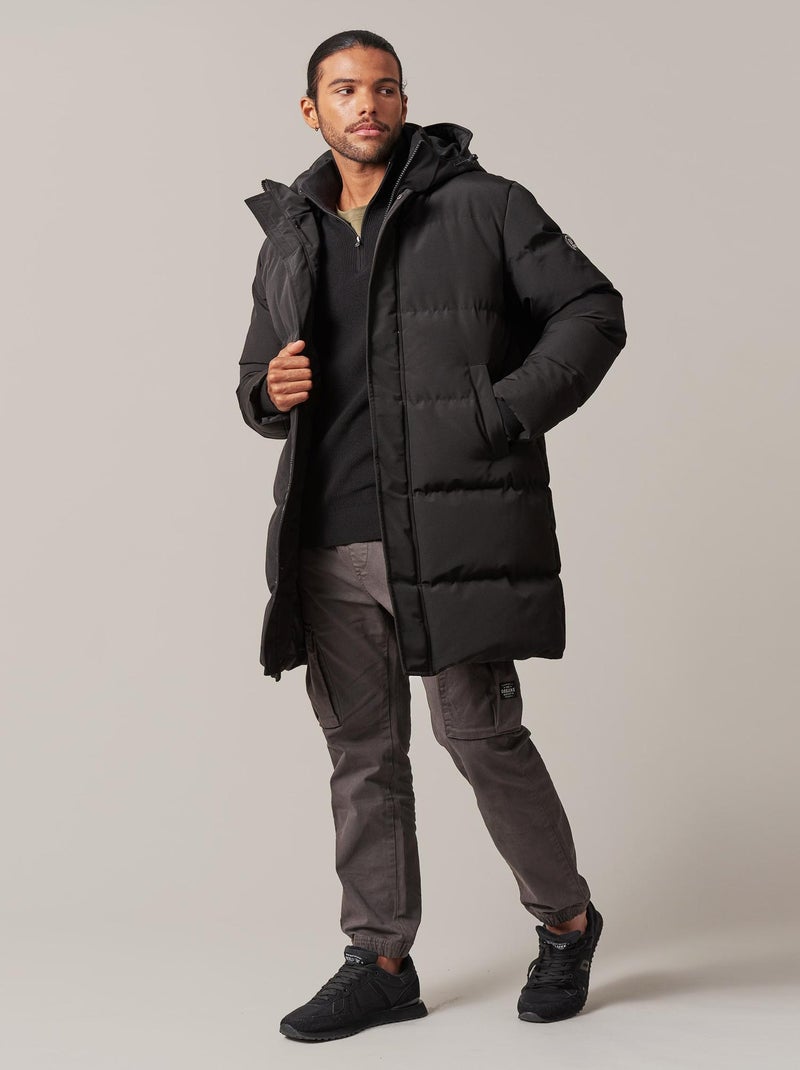 Doudoune longue à capuche pour homme 'Deeluxe' Noir - Kiabi