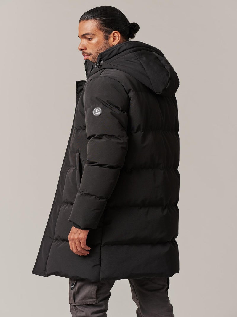 Doudoune longue à capuche pour homme 'Deeluxe' Noir - Kiabi