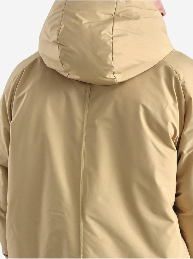 Doudoune longue à capuche pour homme giesto avec poches Beige argile - Kiabi