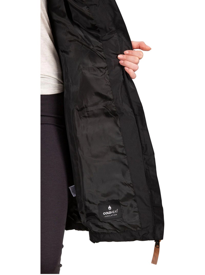 Doudoune longue audrey - trespass Noir - Kiabi