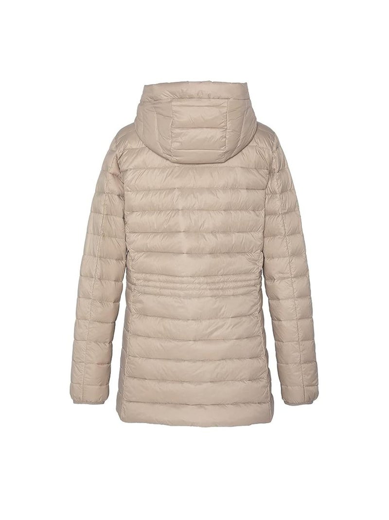 Doudoune Longue Femme Schott Beige - Kiabi