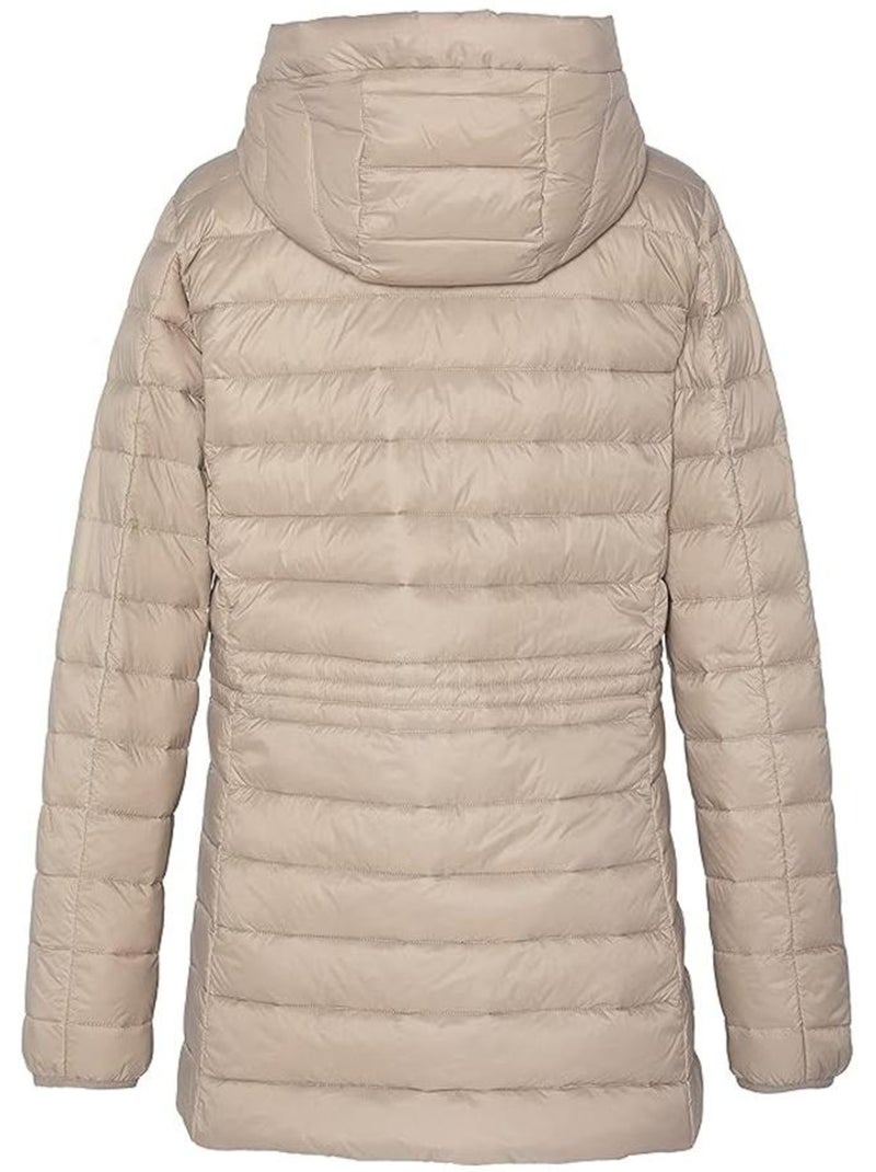 Doudoune Longue Femme Schott Beige - Kiabi