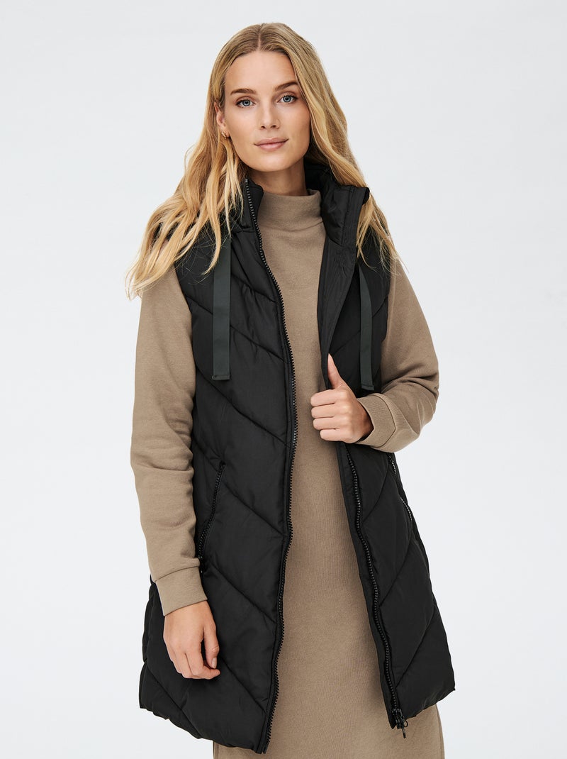 Doudoune longue 'JDY' Noir - Kiabi