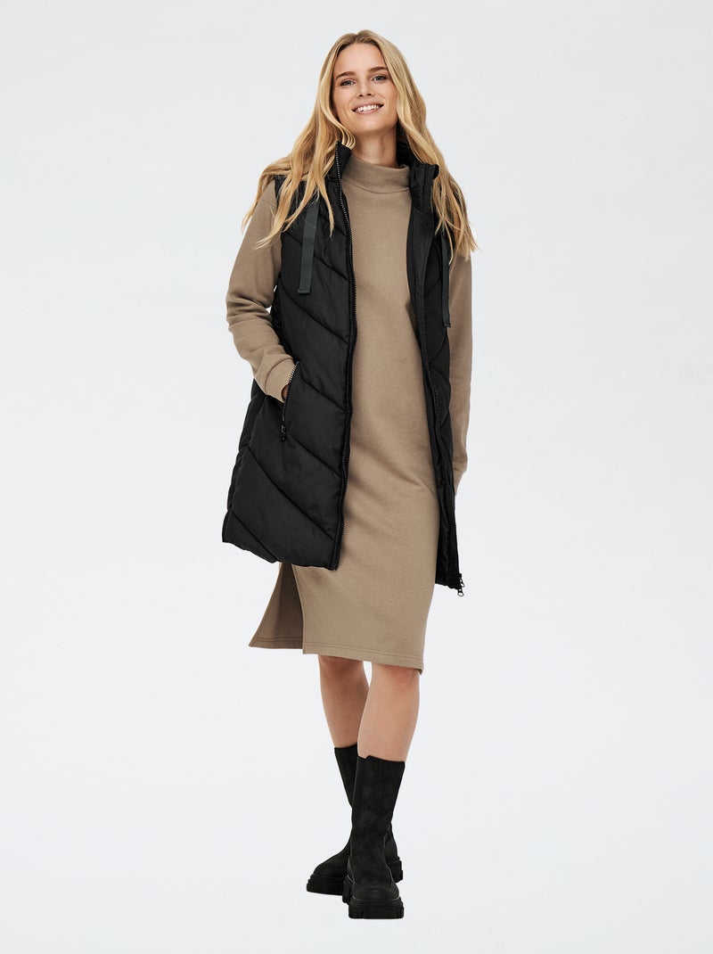 Doudoune longue 'JDY' Noir - Kiabi