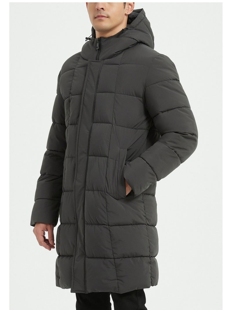 doudoune longue Kebello gris anthracite - Kiabi