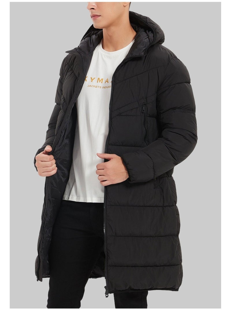 doudoune longue Kebello Noir Noir - Kiabi