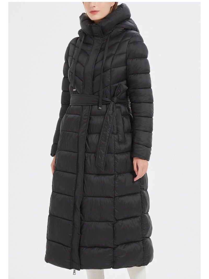 Doudoune Longue Kebello Noir Noir - Kiabi