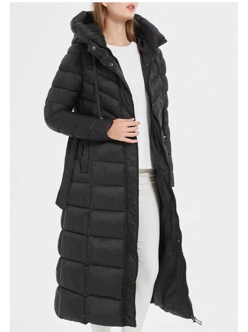 Doudoune Longue Kebello Noir Noir - Kiabi