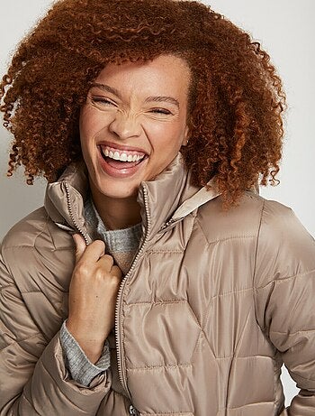 Doudoune longue matelassée à capuche - Afibel