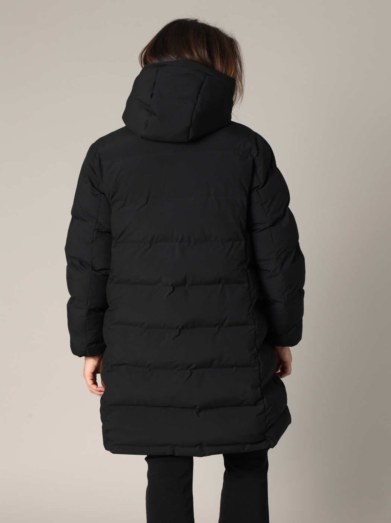 Doudoune longue matelassée avec capuche enveloppante
 'Deeluxe' Noir - Kiabi