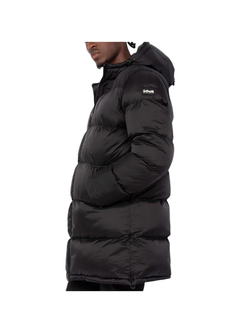 Doudoune longue noire à capuche  Homme Schott MICKS Noir - Kiabi