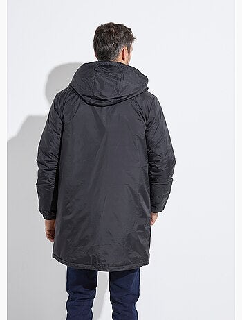 Doudoune longue réversible à capuche