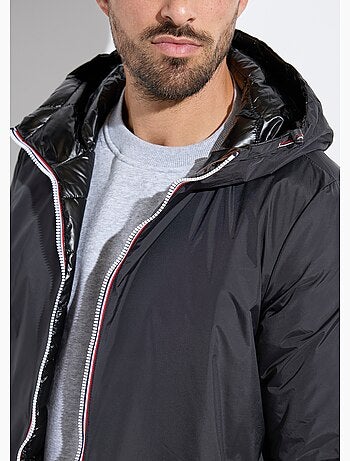 Doudoune longue réversible à capuche