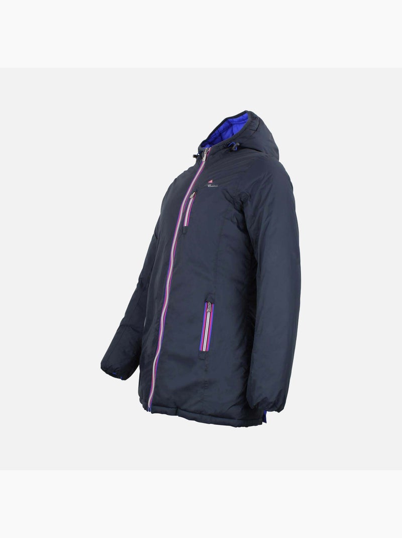 Doudoune longue réversible de ski   AWILL - PEAK MOUNTAIN Bleu Bleu marine - Kiabi