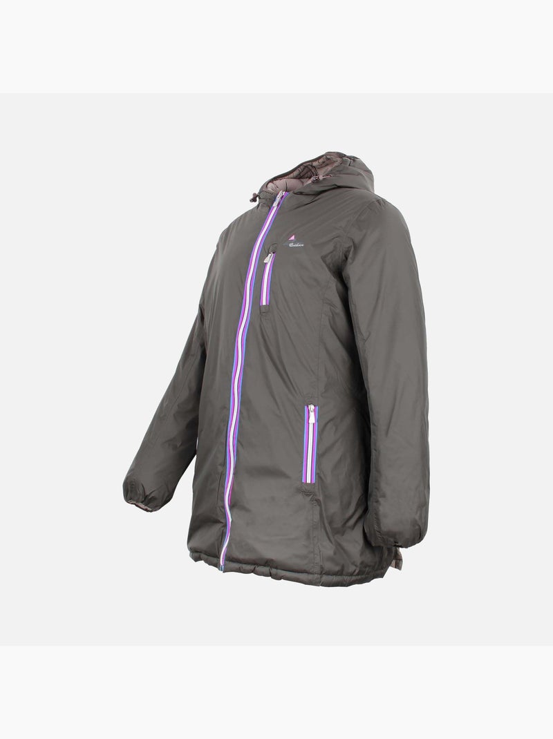 Doudoune longue réversible de ski   AWILL - PEAK MOUNTAIN Marron - Kiabi