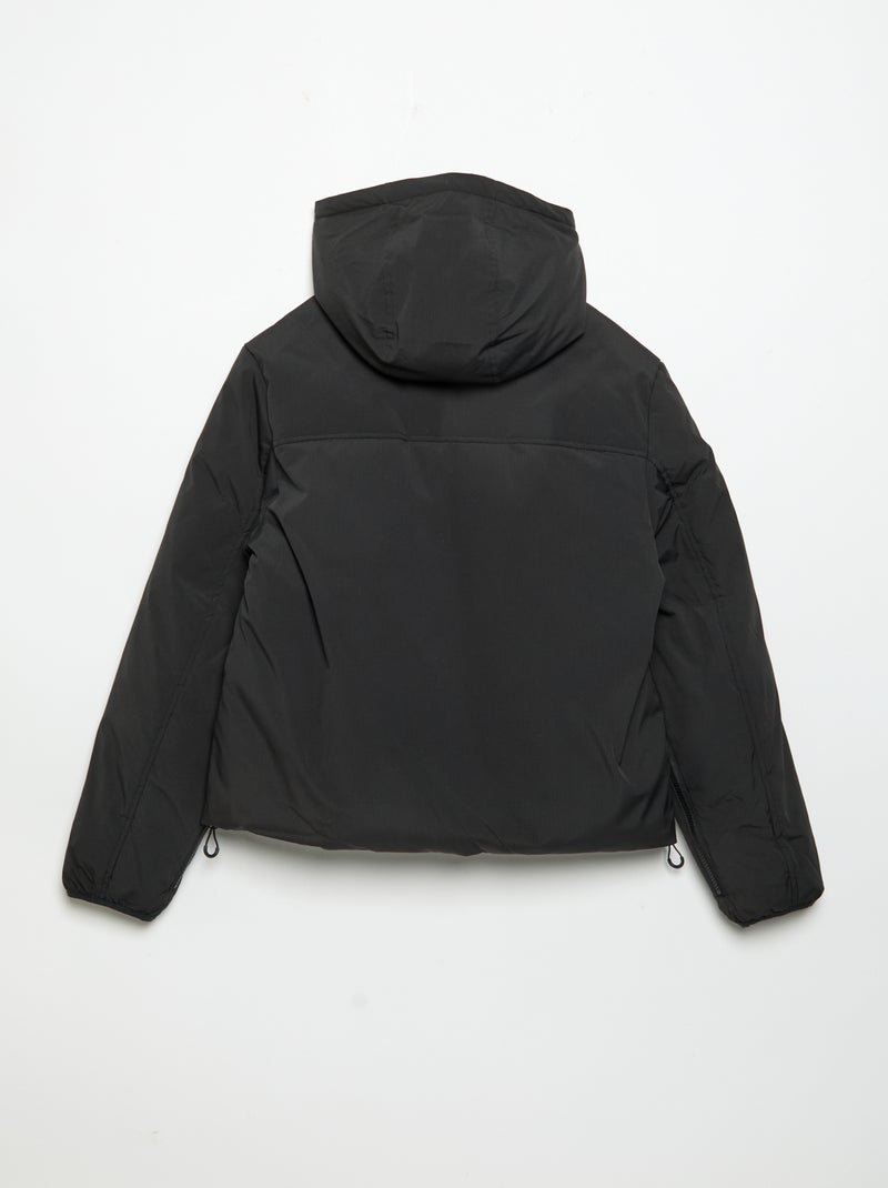 Doudoune matelassée à capuche - collection facile à enfiler Noir - Kiabi