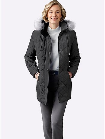 Veste matelassée avec capuche amovible et poches pratiques - Taille standard - Moda Vilona