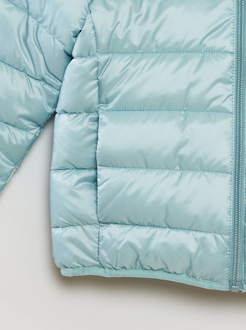 Doudoune matelassée à capuche Bleu - Kiabi