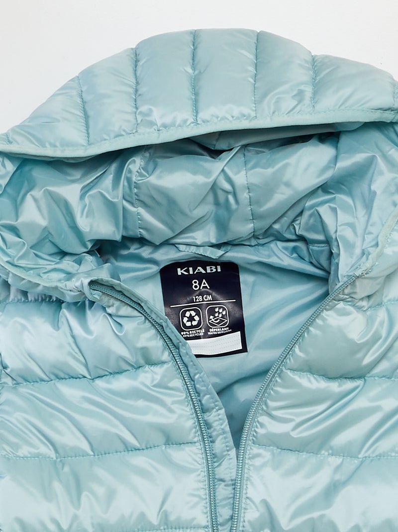 Doudoune matelassée à capuche Bleu - Kiabi