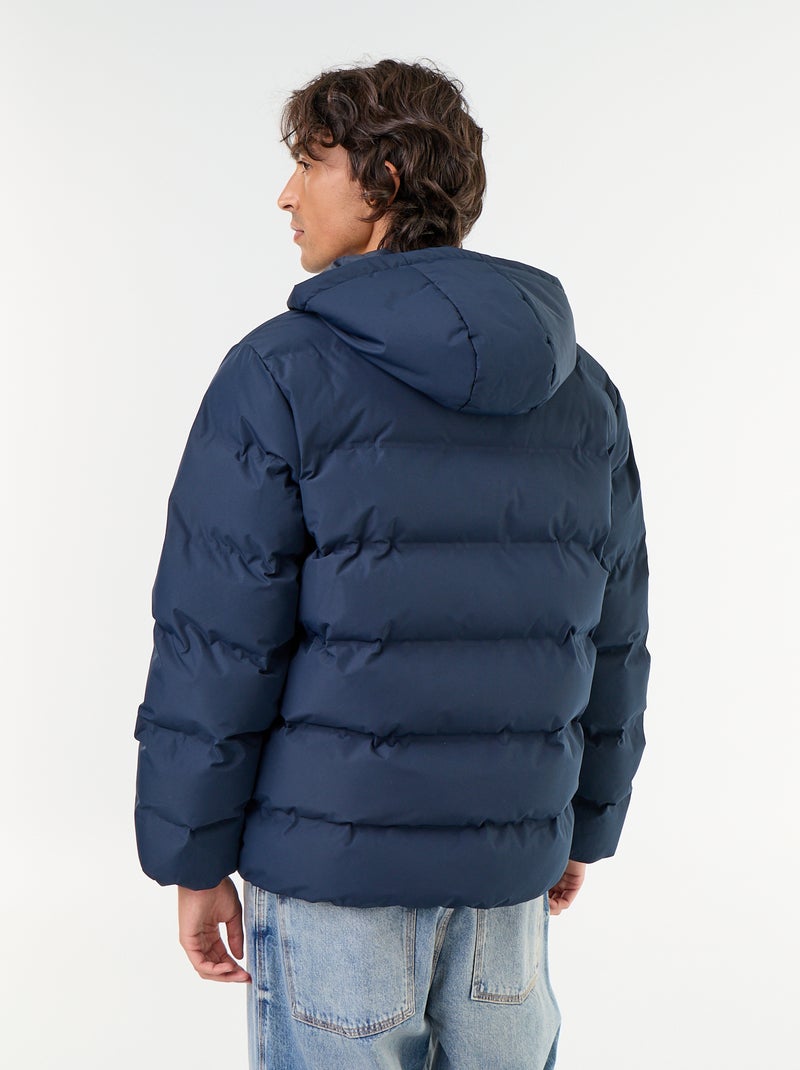 Doudoune matelassée à capuche Bleu - Kiabi