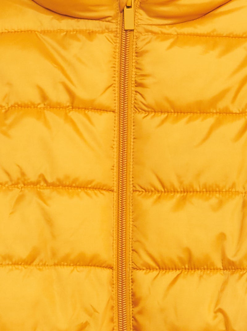 Doudoune matelassée à capuche Jaune - Kiabi
