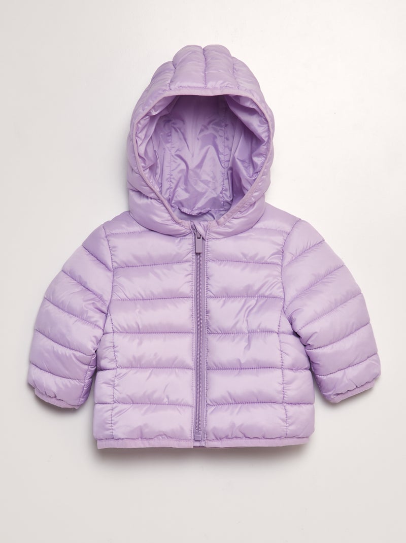 Doudoune matelassée à capuche Rose - Kiabi