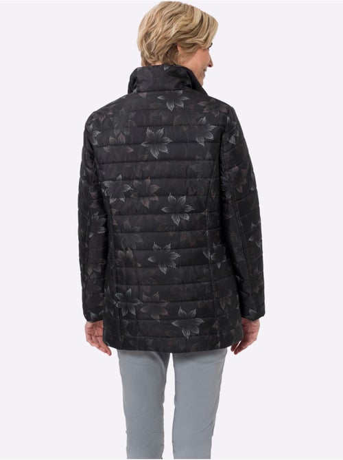 Doudoune matelassée à col réversible avec fleurs et poches - Taille standard - Moda Vilona - Kiabi