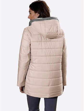 Doudoune matelassée avec capuche amovible et poches pratiques - taille standard - moda vilona