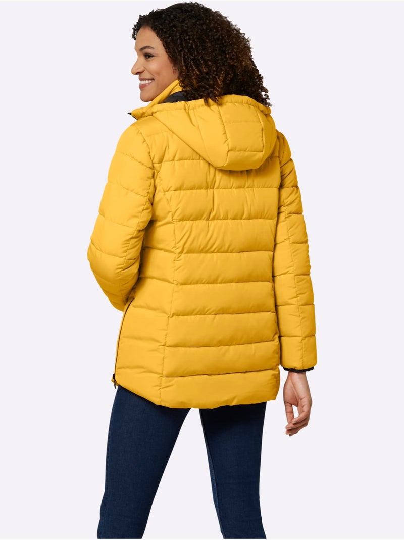 Doudoune matelassée avec capuche amovible et poches zippées - Taille standard - Witt Ocre - Kiabi