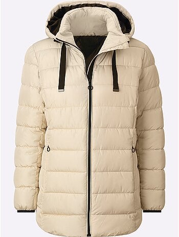 Doudoune matelassée avec capuche amovible et poches zippées - Taille standard - Witt